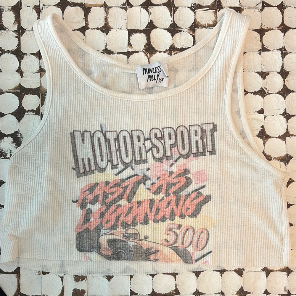 Princess Polly Motorsport Graphic Crop Top